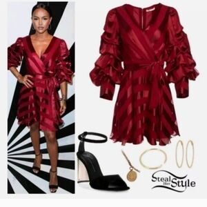 Alice + Olivia Santina Tuck Sleeve  Mini  Dress Size  10